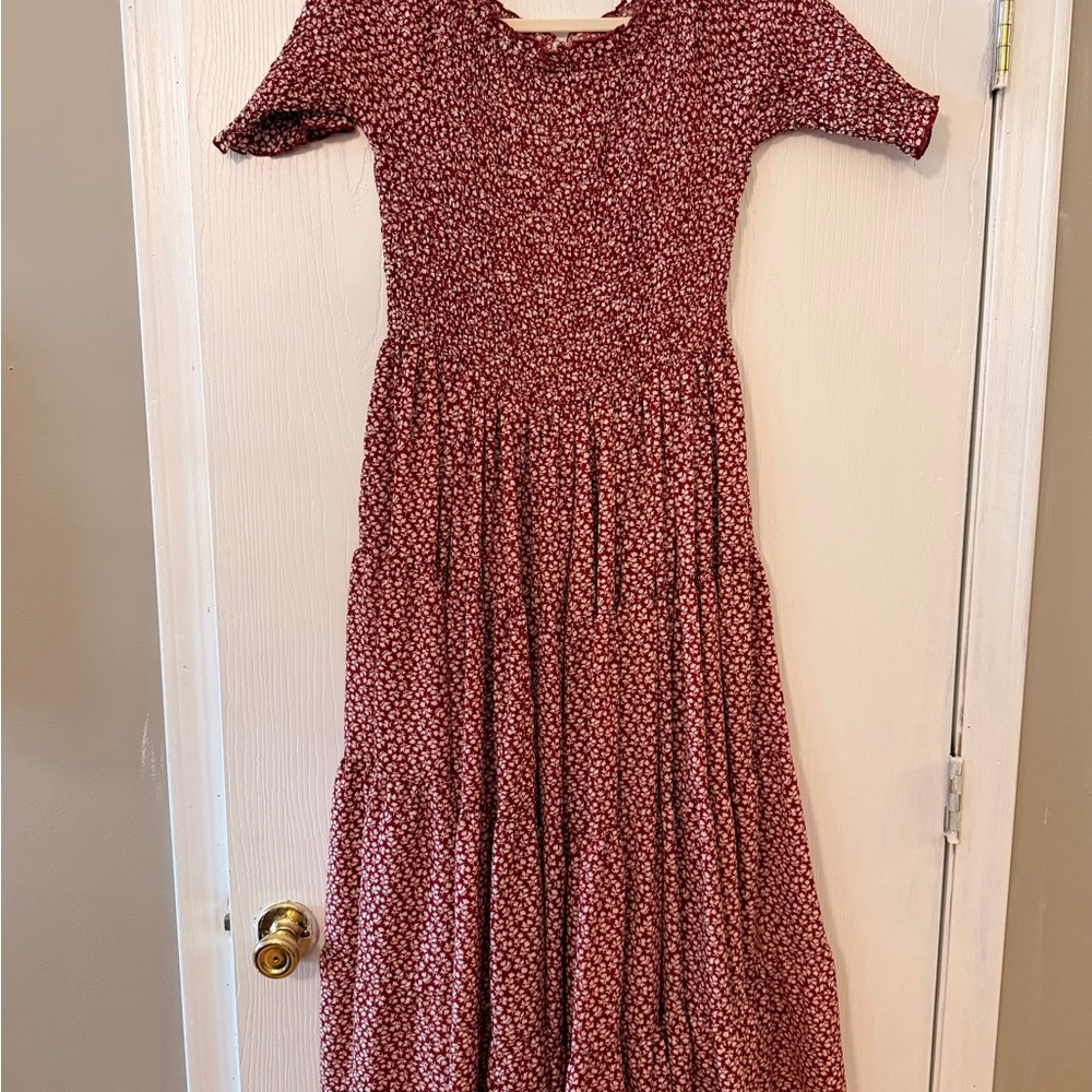 Orange Creek Red and White Floral Dress